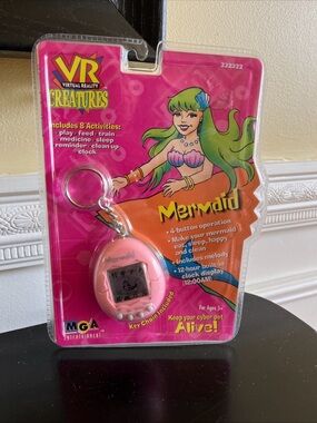 Vintage 1997 new sealed RARE - VR Virtual Reality Creatures Mermaid cyber pet